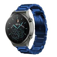 Strap-it Huawei Watch GT 2 Pro stalen band (blauw)