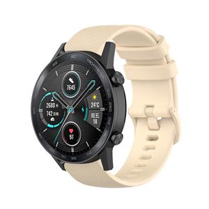 Strap-it Honor Magic Watch 2 luxe siliconen bandje (beige)