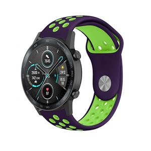 Strap-it Honor Magic Watch 2 sport band (paars/groen)