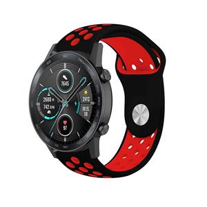 Strap-it Honor Magic Watch 2 sport band (zwart rood)