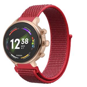 Strap-it Fossil Gen 6 (42mm) nylon band (rood)