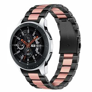 Strap-it Samsung Galaxy Watch 46mm stalen band (zwart/roze)