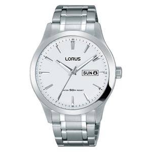 Lorus RXN25DX5 Horloge staal zilverkleurig-wit 40 mm