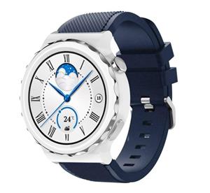 Strap-it Huawei Watch GT 3 Pro 43mm siliconen bandje (donkerblauw)