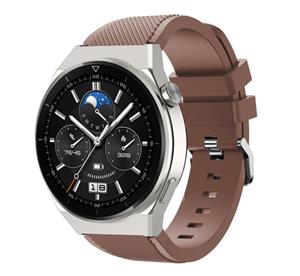 Strap-it Huawei Watch GT 3 Pro 46mm siliconen bandje (koffiebruin)