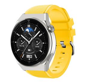 Strap-it Huawei Watch GT 3 Pro 46mm siliconen bandje (geel)