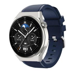 Strap-it Huawei Watch GT 3 Pro 46mm siliconen bandje (donkerblauw)