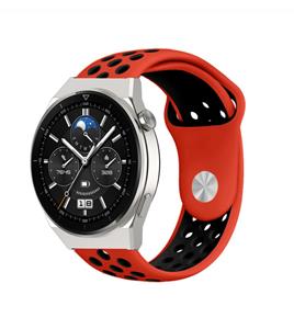 Strap-it Huawei Watch GT 3 Pro 46mm sport band (rood/zwart)