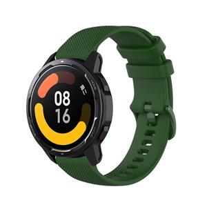 Strap-it Xiaomi Watch S1 luxe siliconen bandje (legergroen)