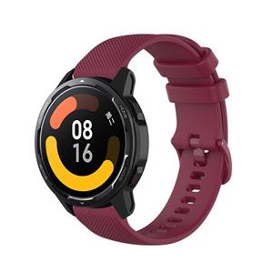 Strap-it Xiaomi Watch S1 luxe siliconen bandje (donkerrood)