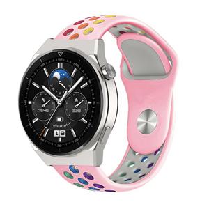 Strap-it Huawei Watch GT 3 Pro 46mm sport band (roze kleurrijk)