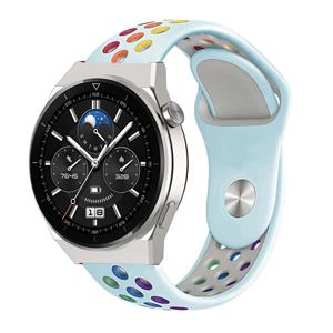 Strap-it Huawei Watch GT 3 Pro 46mm sport band (lichtblauw kleurrijk)