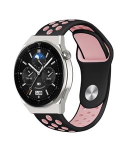 Strap-it Huawei Watch GT 3 Pro 46mm sport band (zwart/roze)