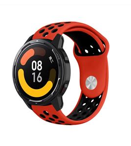 Strap-it Xiaomi Watch S1 sport band (rood/zwart)