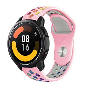 Strap-it Xiaomi Watch S1 sport band (roze kleurrijk)