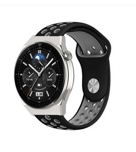 Strap-it Huawei Watch GT 3 Pro 46mm sport band (zwart/grijs)