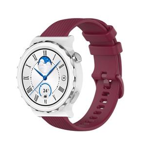 Strap-it Huawei Watch GT 3 Pro 43mm luxe siliconen bandje (donkerrood)