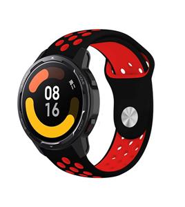 Strap-it Xiaomi Watch S1 sport band (zwart/rood)