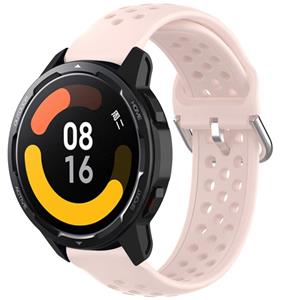 Strap-it Xiaomi Watch S1 siliconen bandje met gaatjes (roze)