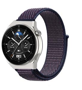 Strap-it Huawei Watch GT 3 Pro 46mm nylon band (paars-blauw)