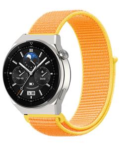 Strap-it Huawei Watch GT 3 Pro 46mm nylon band (lichtgeel)
