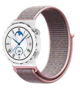 Strap-it Huawei Watch GT 3 Pro 43mm nylon band (pink sand)