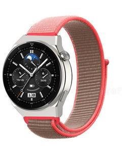 Strap-it Huawei Watch GT 3 Pro 46mm nylon band (neon pink)