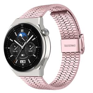 Strap-it Huawei Watch GT 3 Pro 46mm roestvrij stalen band (rosé pink)