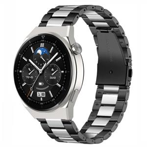 Strap-it Huawei Watch GT 3 Pro 46mm stalen band (zwart/zilver)
