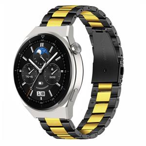 Strap-it Huawei Watch GT 3 Pro 46mm stalen band (zwart/goud)