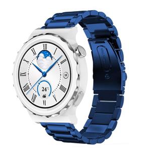 Strap-it Huawei Watch GT 3 Pro 43mm stalen band (blauw)