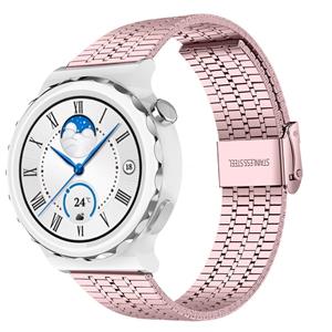 Strap-it Huawei Watch GT 3 Pro 43mm luxe stalen bandje (roze)