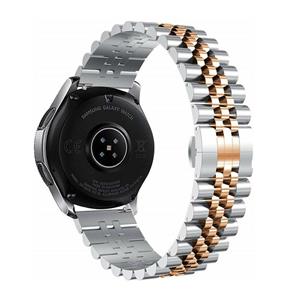 Strap-it Huawei Watch GT 3 Pro 46mm Jubilee stalen band (zilver/rosé goud)