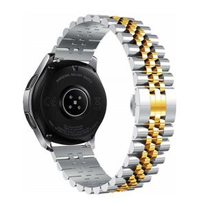 Strap-it Huawei Watch GT 3 Pro 46mm Jubilee stalen band (zilver/goud)