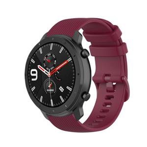 Strap-it Xiaomi Amazfit GTR Luxe Siliconen bandje (donkerrood)