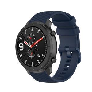 Strap-it Xiaomi Amazfit GTR Luxe Siliconen bandje (donkerblauw)