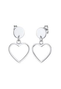 Elli Dames Oorbellen Steker Hart in 925 Sterling Zilver