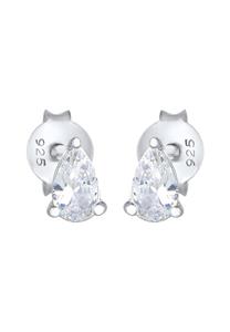 Elli, Ohrringe Ohrstecker Tropfen Zirkonia Elegant 925 Silber in silber, Schmuck für Damen