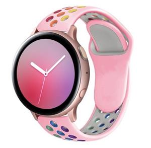 Strap-it Samsung Galaxy Watch Active sport band (roze/kleurrijk)