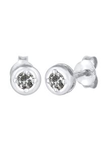 Elli DIAMONDS, Ohrringe Diamant Salt Pepper (0.11 Ct.) Rund 925 Silber in silber, Schmuck für Damen