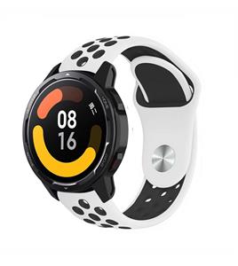 Strap-it Xiaomi Watch S1 sport band (wit/zwart)