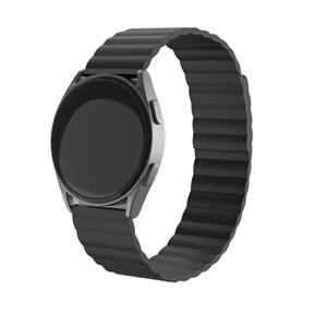 Strap-it Samsung Gear S3 magnetisch siliconen bandje (zwart)