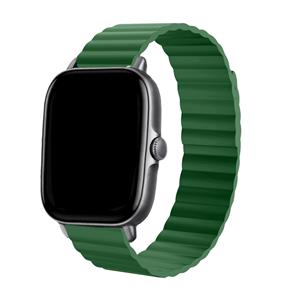 Strap-it Amazfit GTS 3 magnetisch siliconen bandje (groen)