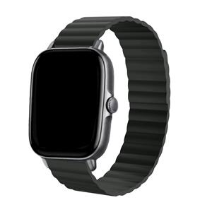 Strap-it Amazfit GTS 3 magnetisch siliconen bandje (zwart)