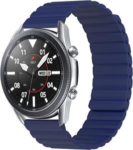 Strap-it Samsung Galaxy Watch 3 45mm magnetisch siliconen bandje (blauw)