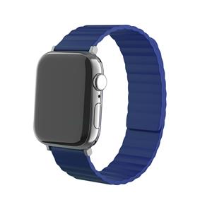 Strap-it Apple Watch magnetisch siliconen bandje (blauw)