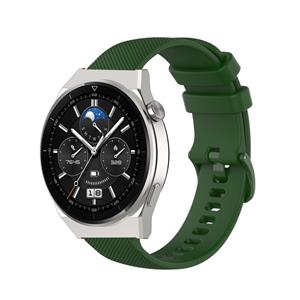 Strap-it Huawei Watch GT 3 Pro 46mm Luxe Siliconen bandje (legergroen)