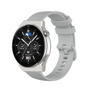 Strap-it Huawei Watch GT 3 Pro 46mm Luxe Siliconen bandje (grijs)