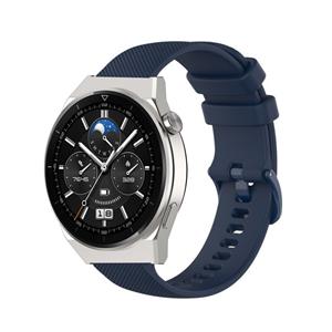 Strap-it Huawei Watch GT 3 Pro 46mm Luxe Siliconen bandje (donkerblauw)