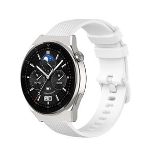 Strap-it Huawei Watch GT 3 Pro 46mm Luxe Siliconen bandje (wit)